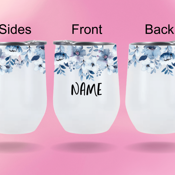 Wraparound Flower Wine Tumbler