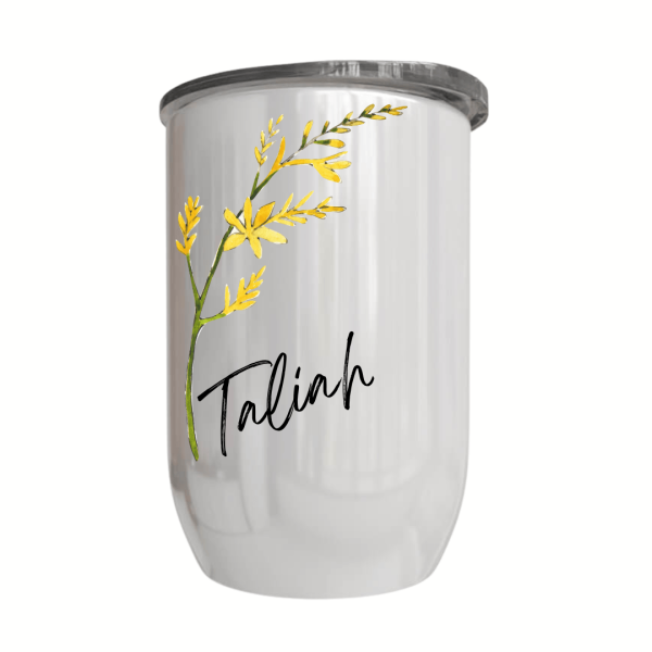 Gin Tumbler Wild Flower Name