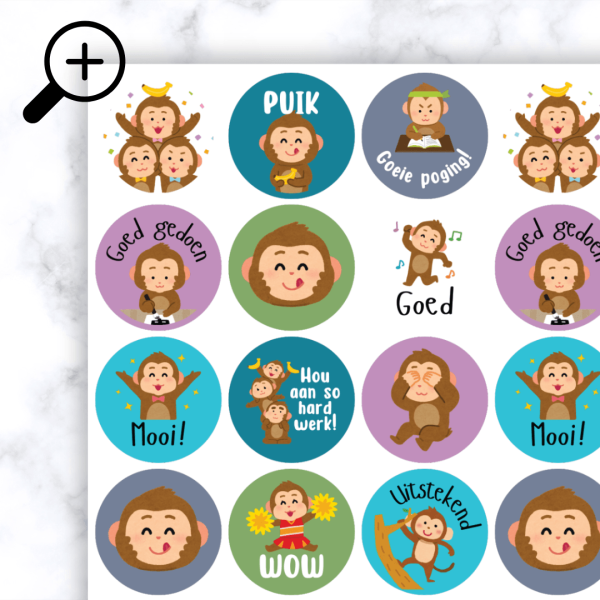 Alternative view of Monkey Stickers
