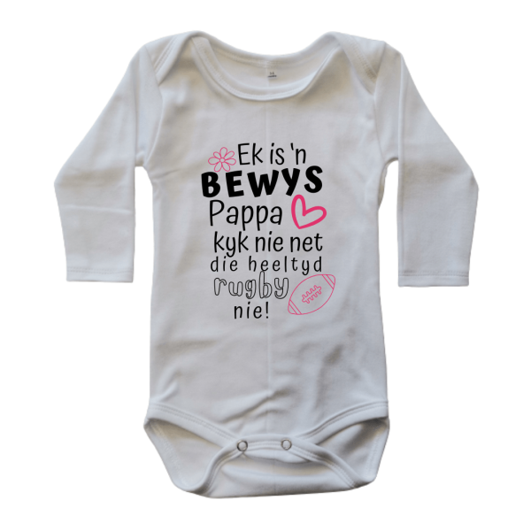 Proof Daddy does not watch Rugby all the Time | Custom Printed Baby Garment