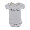 Short Sleeve onesie with Brand New text