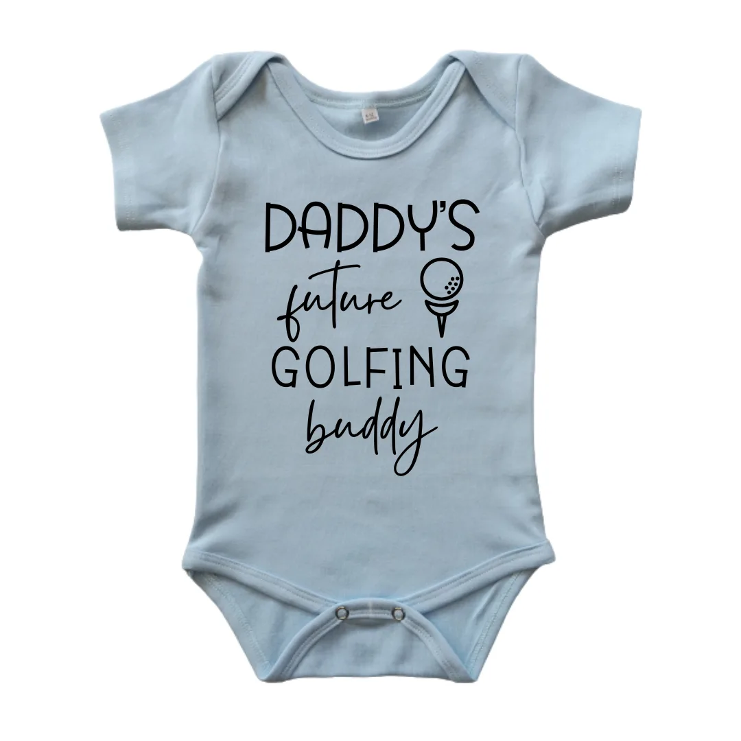 Daddy's Future Golfing Buddy | Custom Printed Cotton Onesie