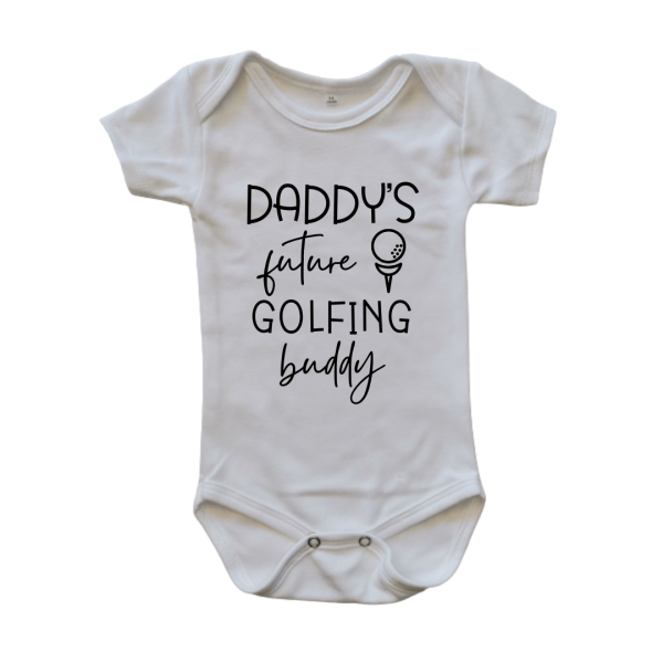 Daddy's Future Golfing Buddy | Custom Printed Cotton Onesie