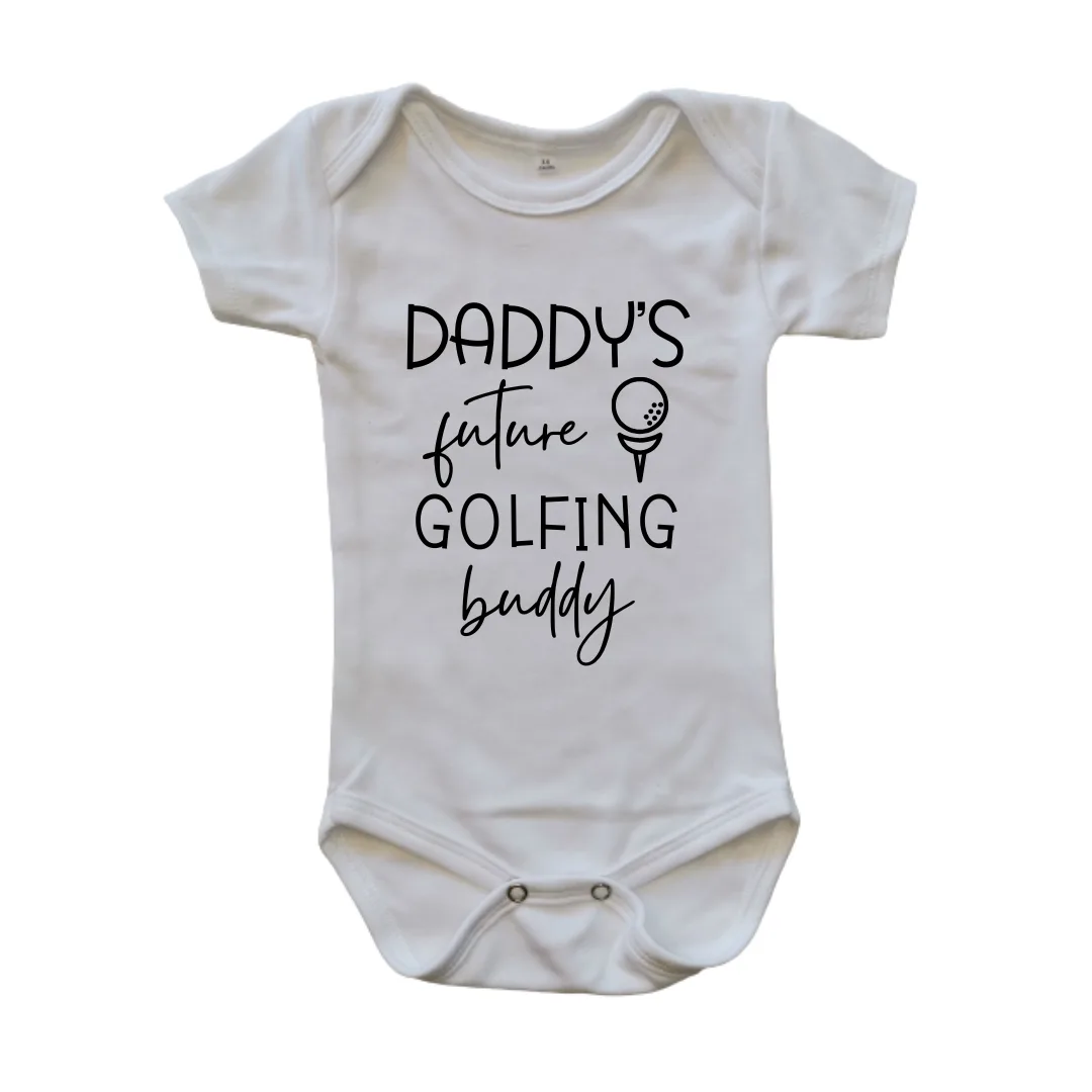 Daddy's Future Golfing Buddy | Custom Printed Cotton Onesie