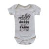 farm-themed baby onesie