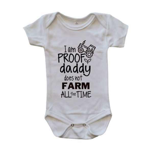 farm-themed baby onesie