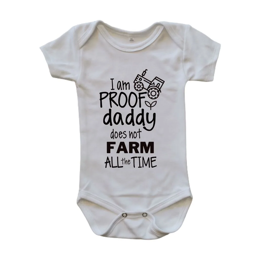 farm-themed baby onesie