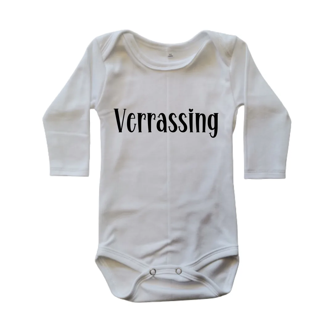 Baby Onesie ‘Surprise’ Print – Custom Printed Cotton Onesie
