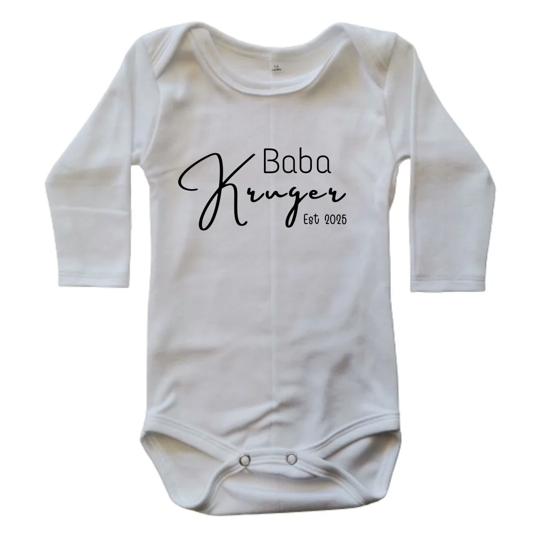 Established Personalized Printed Onesie