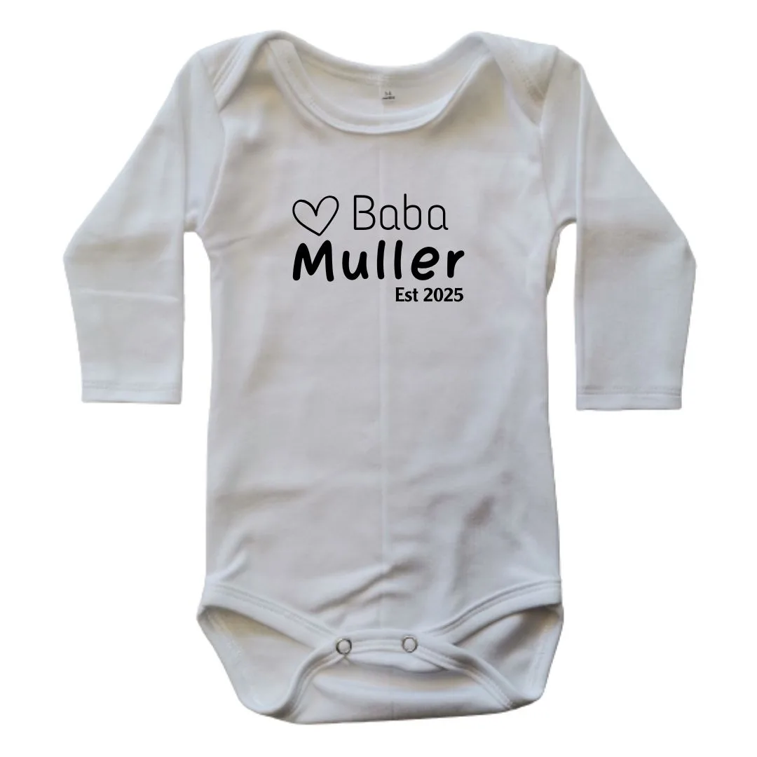Established Personalized Printed Onesie