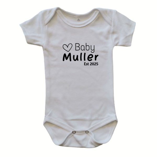 Established Personalized Printed Onesie