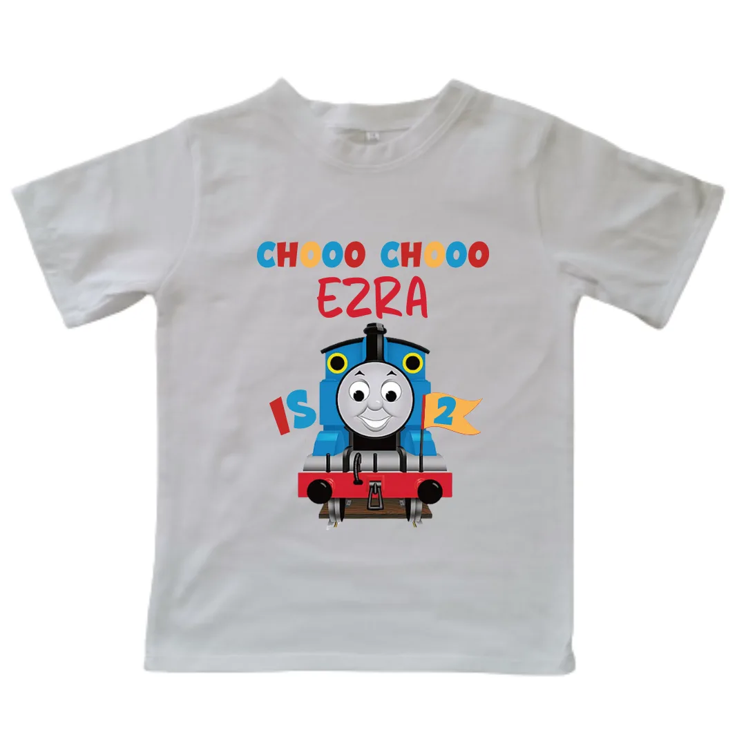 Choo Choo | Personalised Printed Kids T-Shirt