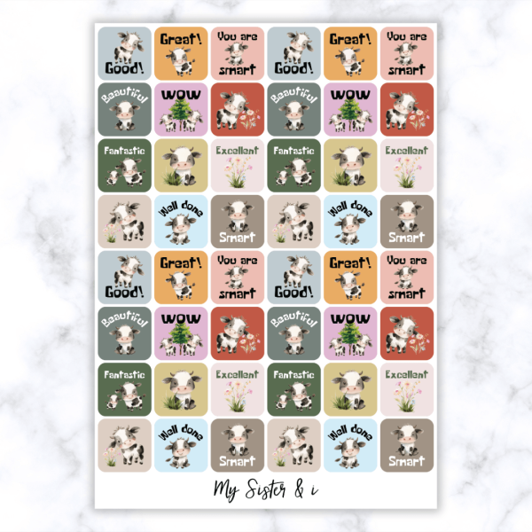 Cow Stickers