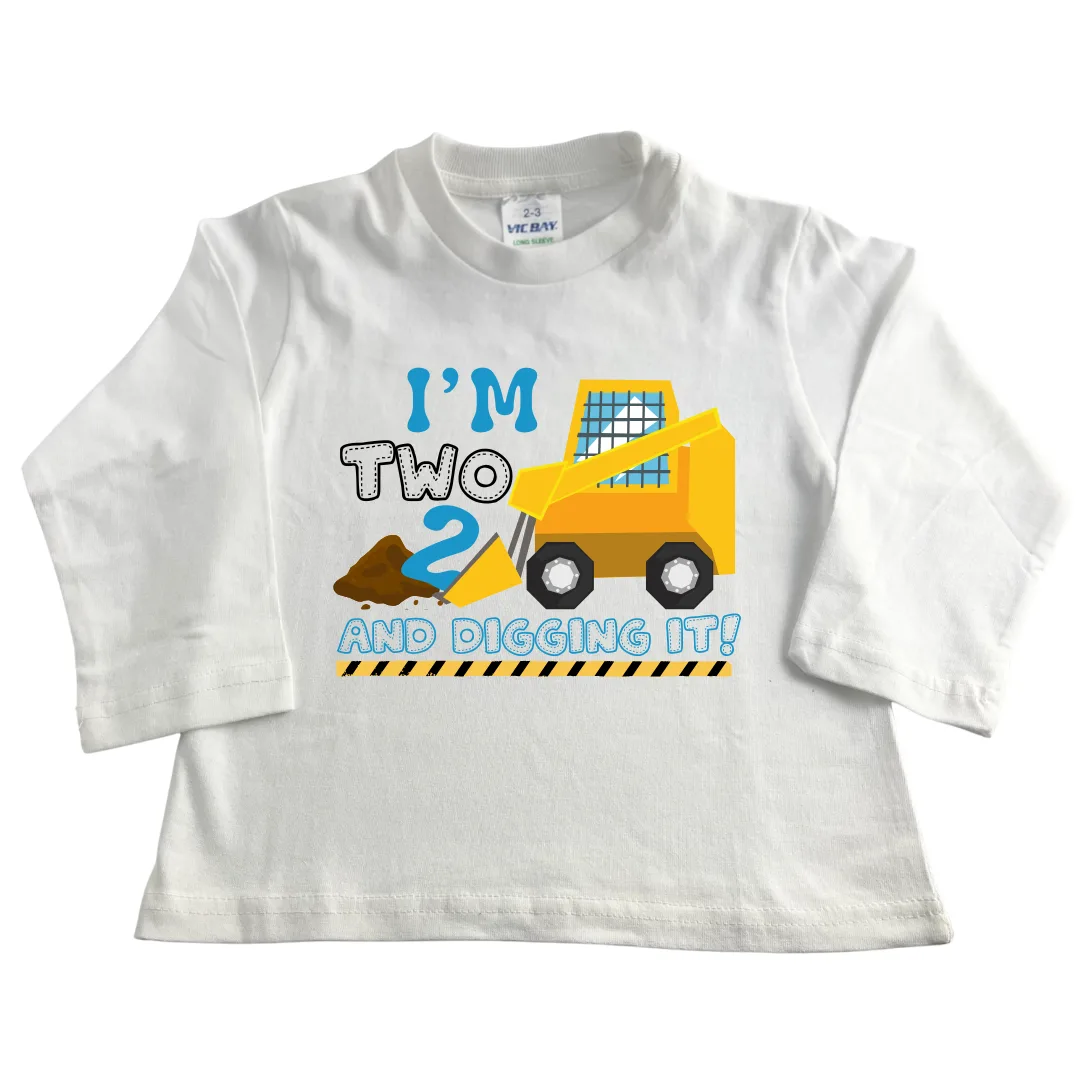 Two and Diggin' it | Custom Printed Kids T-Shirt