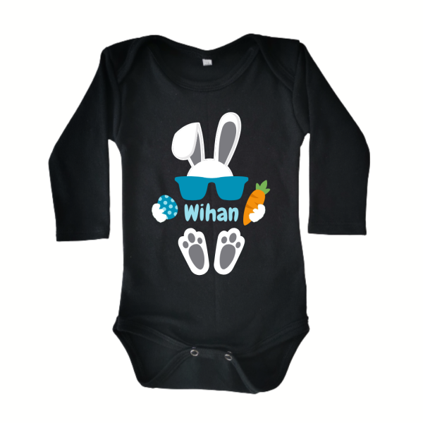 Easter Boss Bunny | Personalised Printed Baby Onesie