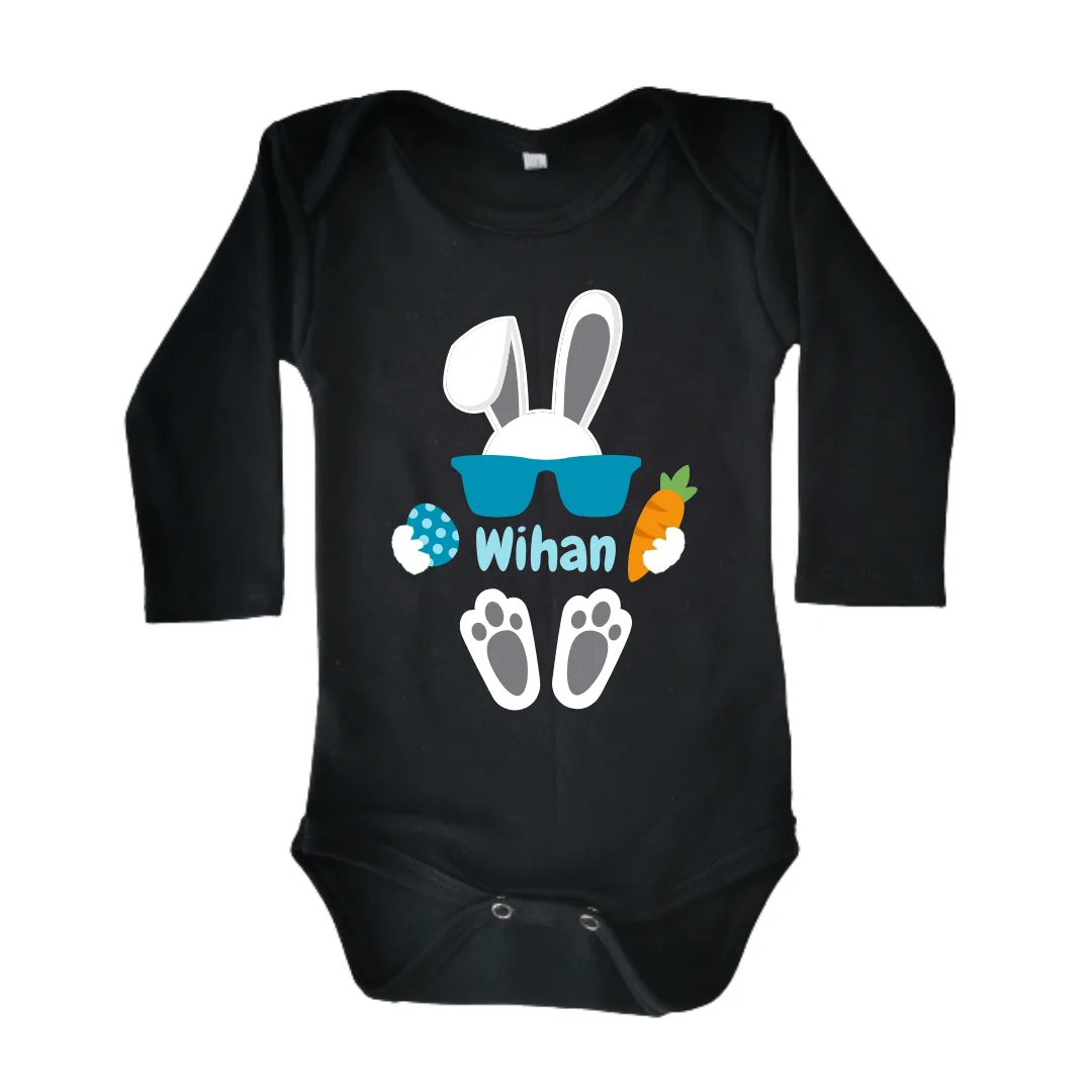 Easter Boss Bunny | Personalised Printed Baby Onesie