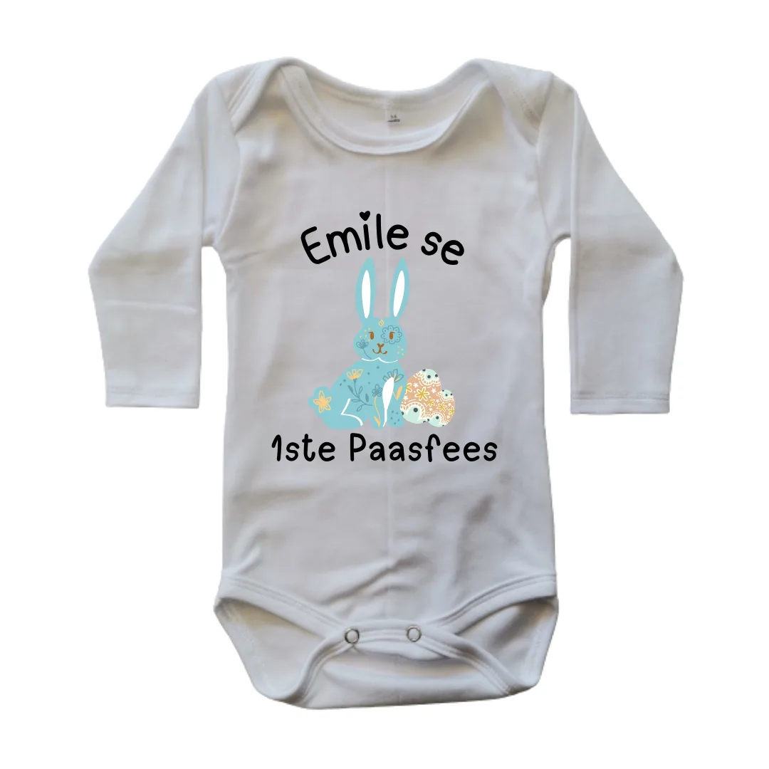 Blue Easter Bunny | Personalised Baby Onesie
