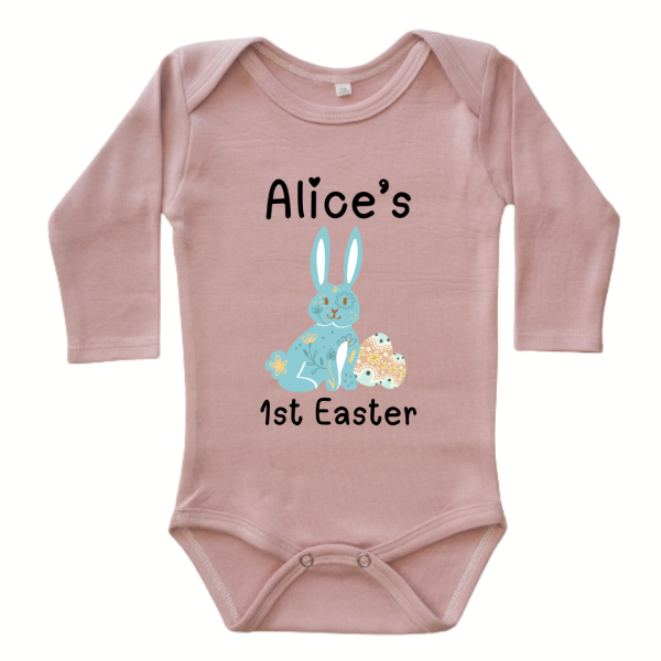 Blue Easter Bunny | Personalised Baby Onesie