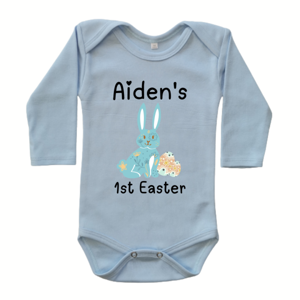 Blue Easter Bunny | Personalised Baby Onesie