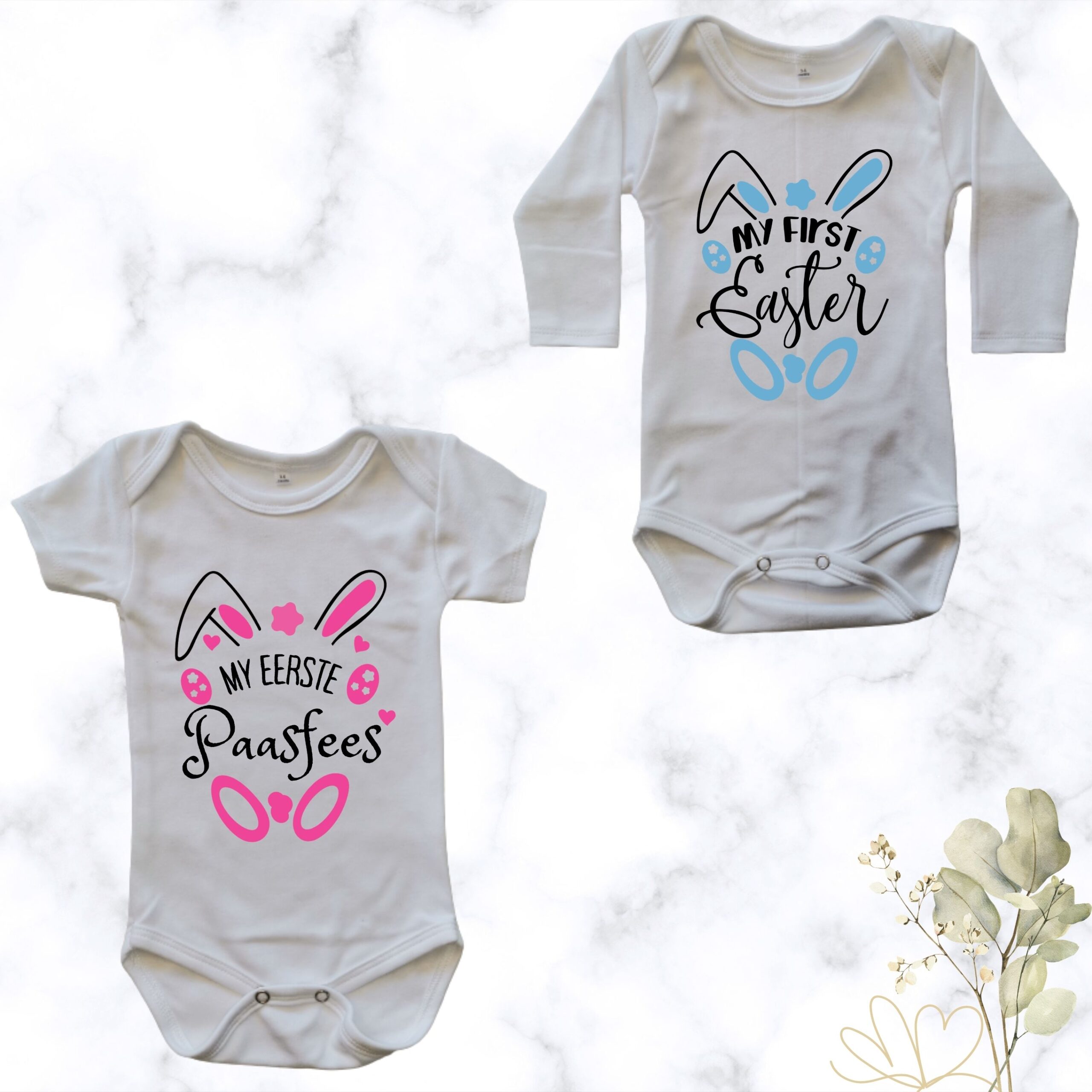First Easter printed baby onesie
