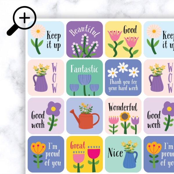 Alternative view of Flowers Theme 1 Stickers