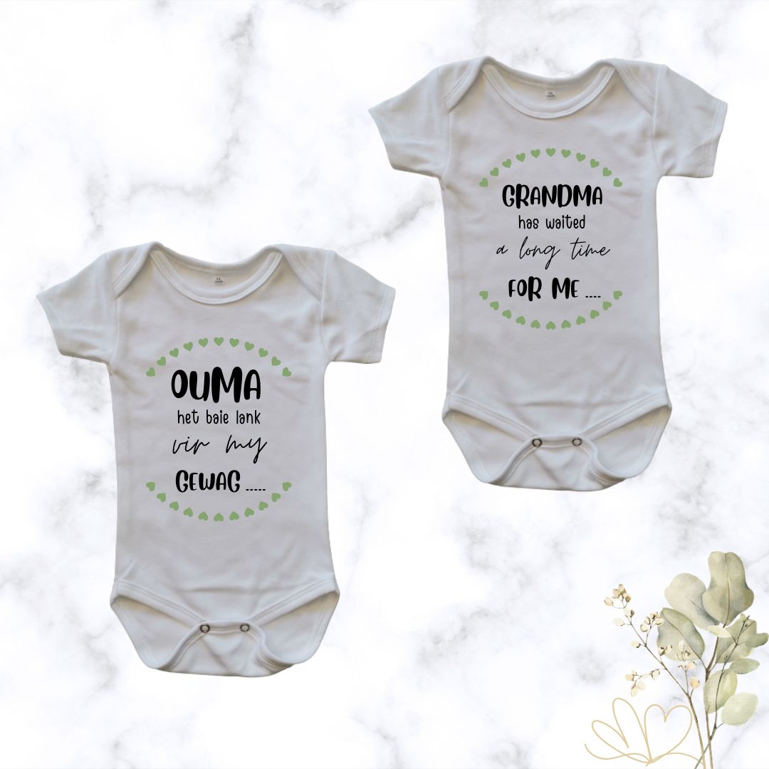 Grandma has Waited a Long Time for Me | Custom Printed Onesie