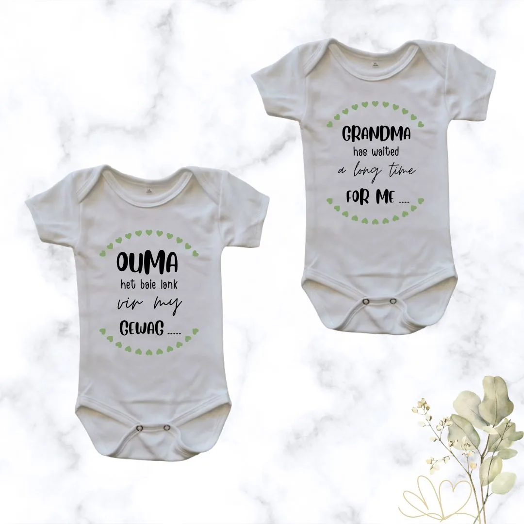 Grandma has Waited a Long Time for Me | Custom Printed Onesie