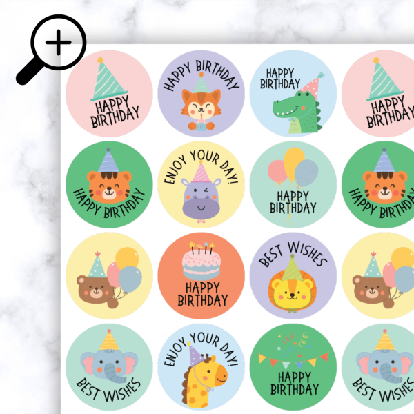 Alternative view of Happy Birthday Stickers
