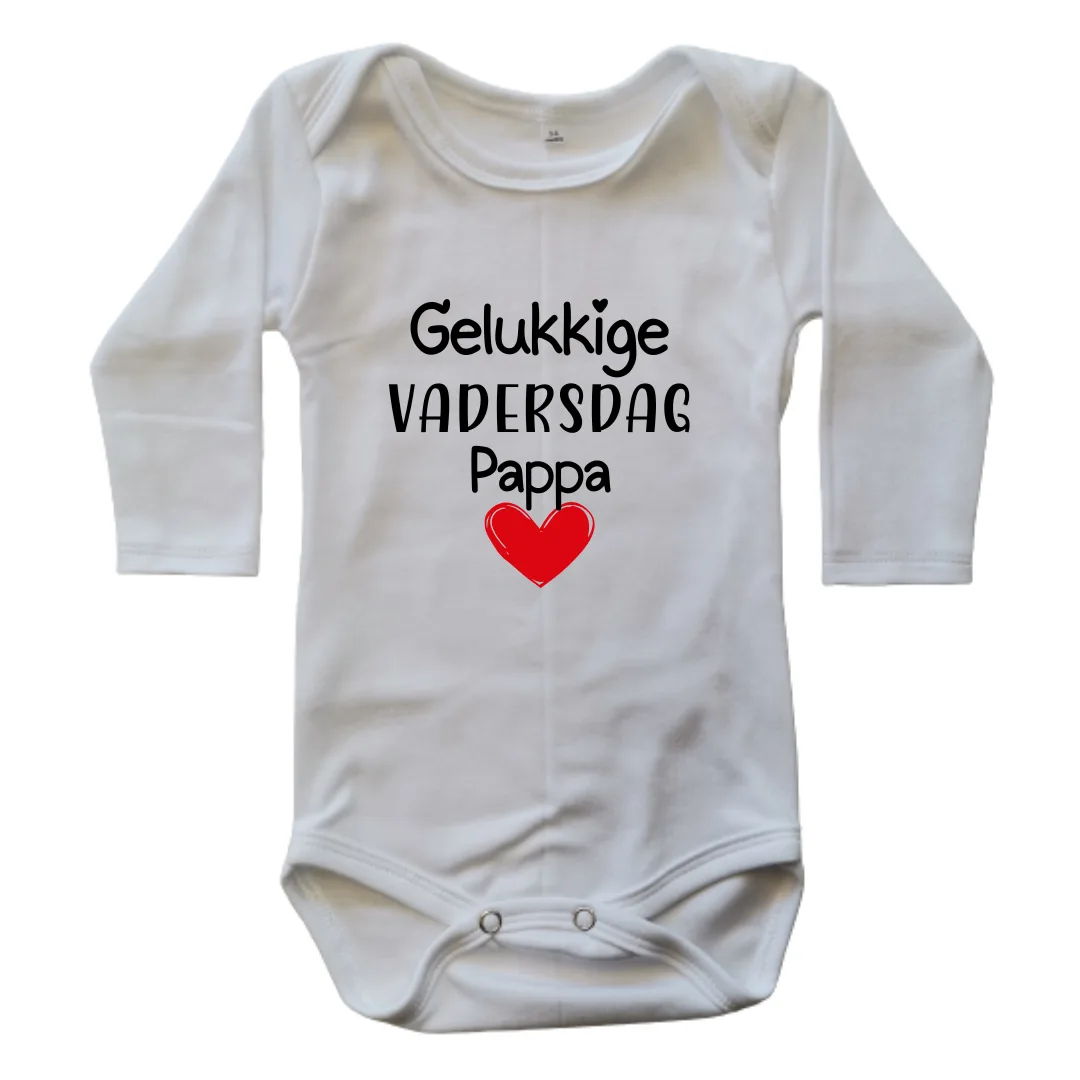 Happy Father's Day Red Heart | Custom Printed Onesie