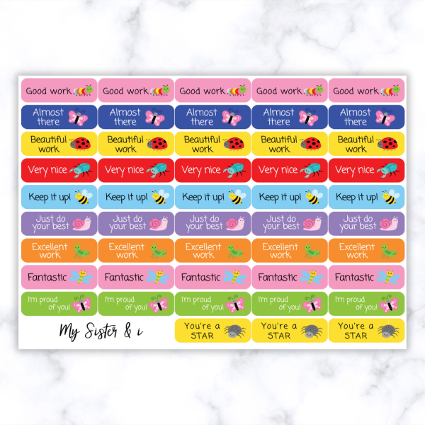 Insects Motivational Stickers