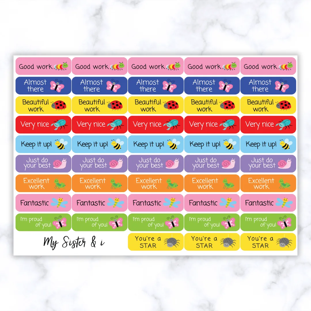Insects Motivational Stickers
