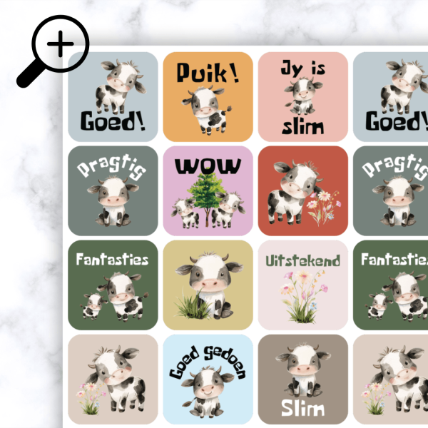 Alternative view of Cow Stickers