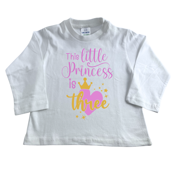 This Little Princess is 3 | Custom Printed Kids T-Shirt
