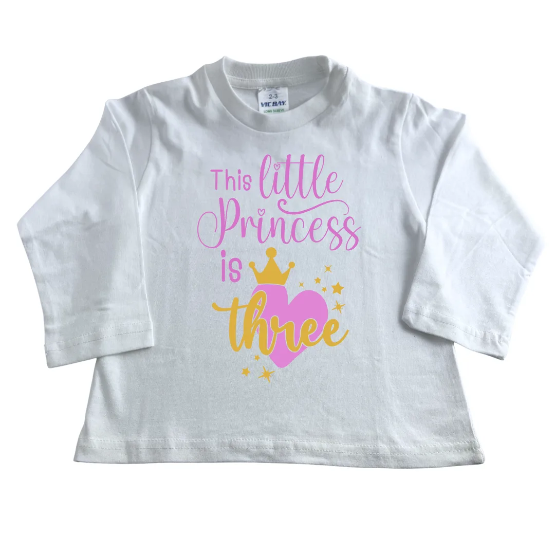 This Little Princess is 3 | Custom Printed Kids T-Shirt