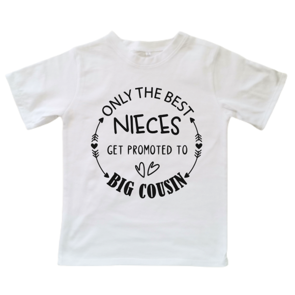 Niece Promoted to Big Cousin | Custom Printed Kids T-shirt
