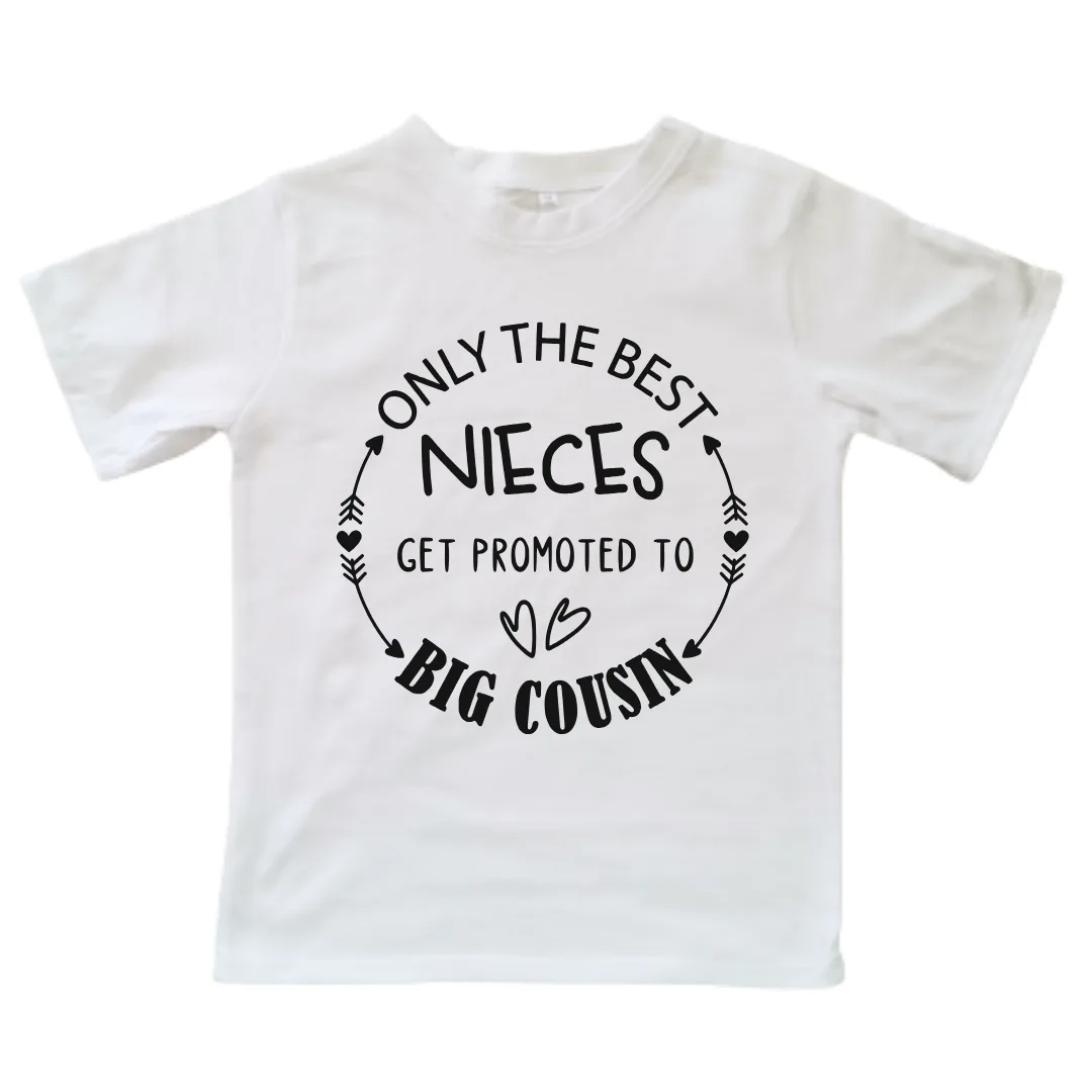 Niece Promoted to Big Cousin | Custom Printed Kids T-shirt