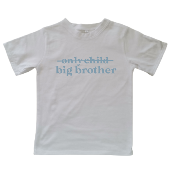 Only Child to Big Brother | Custom Printed Kids T-shirt