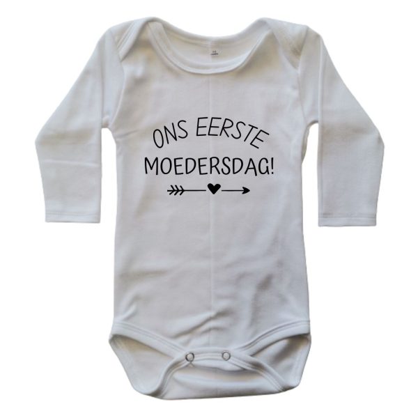 First Mother's Day white long sleeve onesie