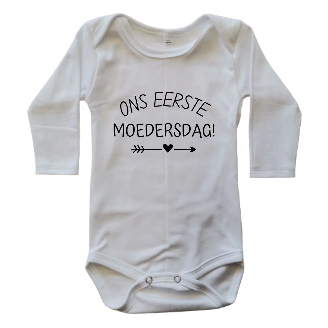 First Mother's Day white long sleeve onesie