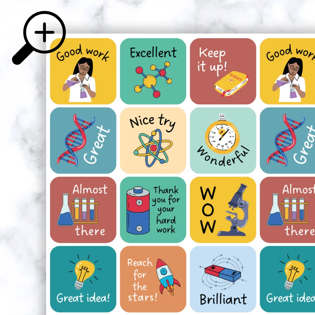 Science Theme 2 Stickers - Image 3