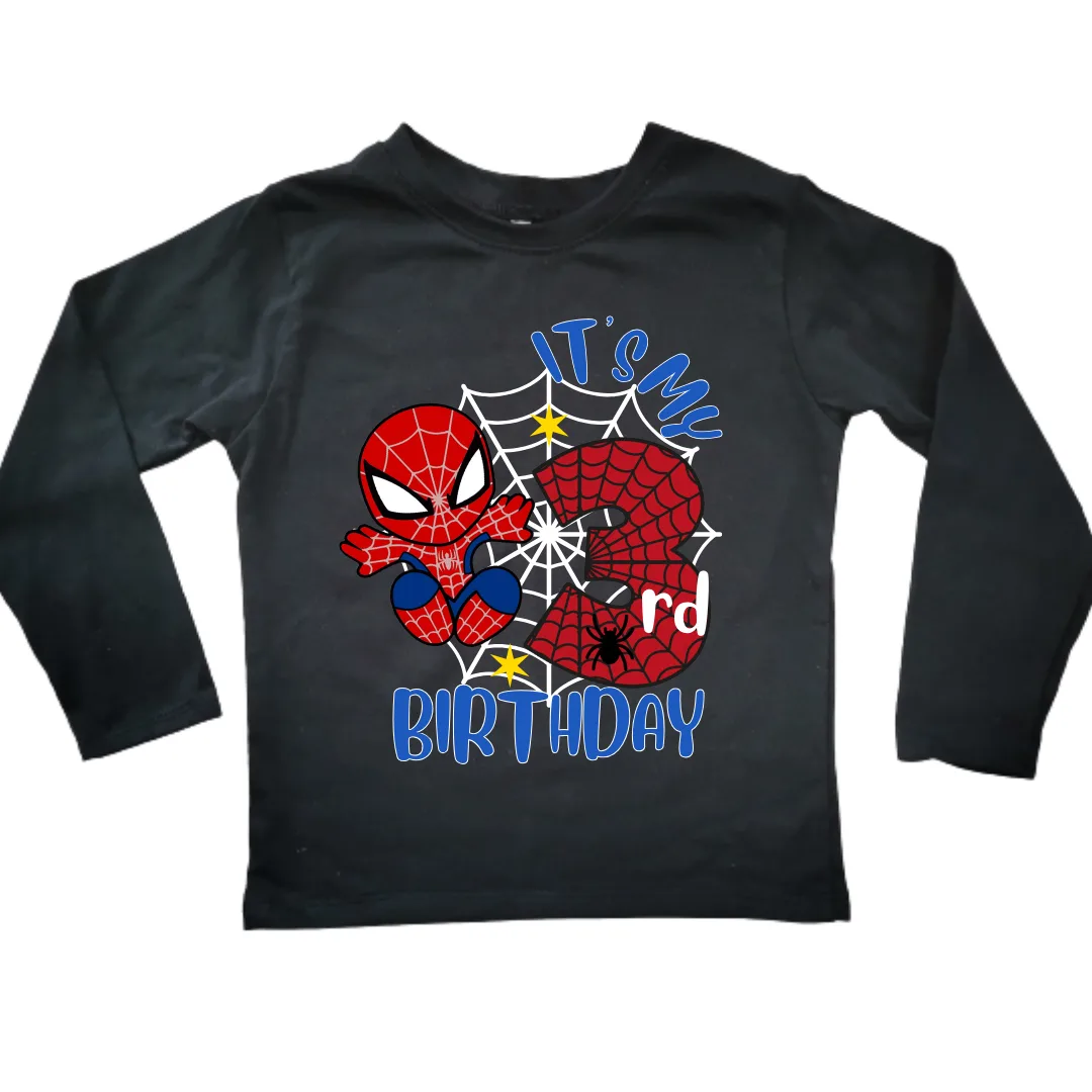 Spiderman 3rd Birthday | Custom Printed Kids T-Shirt
