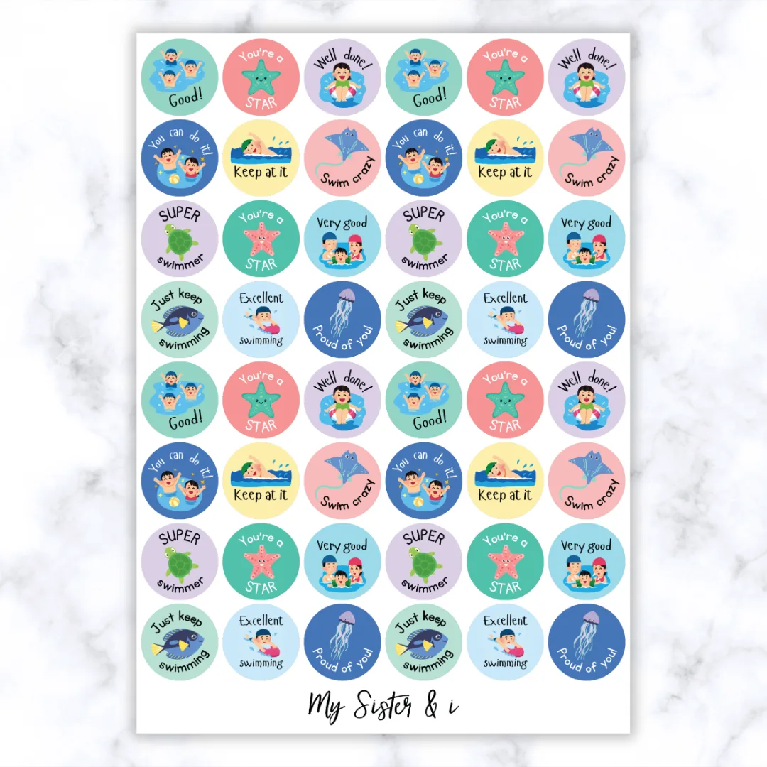 Swimming Stickers