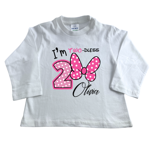 I'm Two-dless Minnie Mouse | Personalised Printed Kids T-Shirt