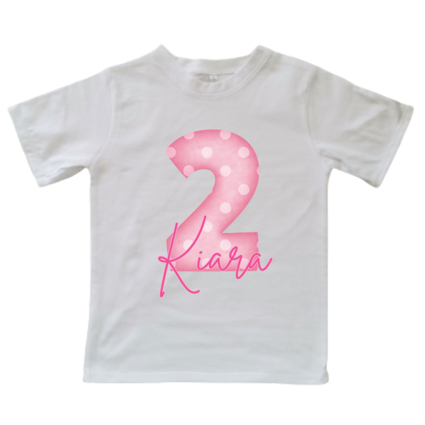 Birthday 2-Name | Personalised Printed Kids T-Shirt