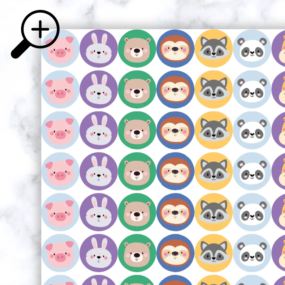 Animal Faces Stickers - Image 6