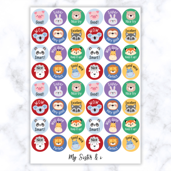 Animal Faces Stickers