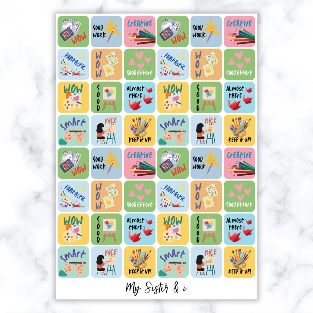 Art Theme 1 Stickers