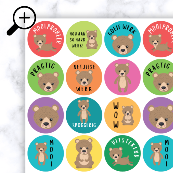 Alternative view of Bear Stickers