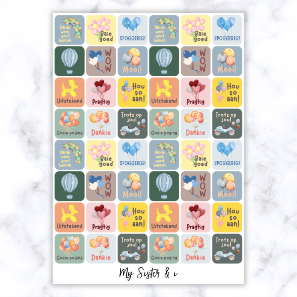Boho Balloon Stickers
