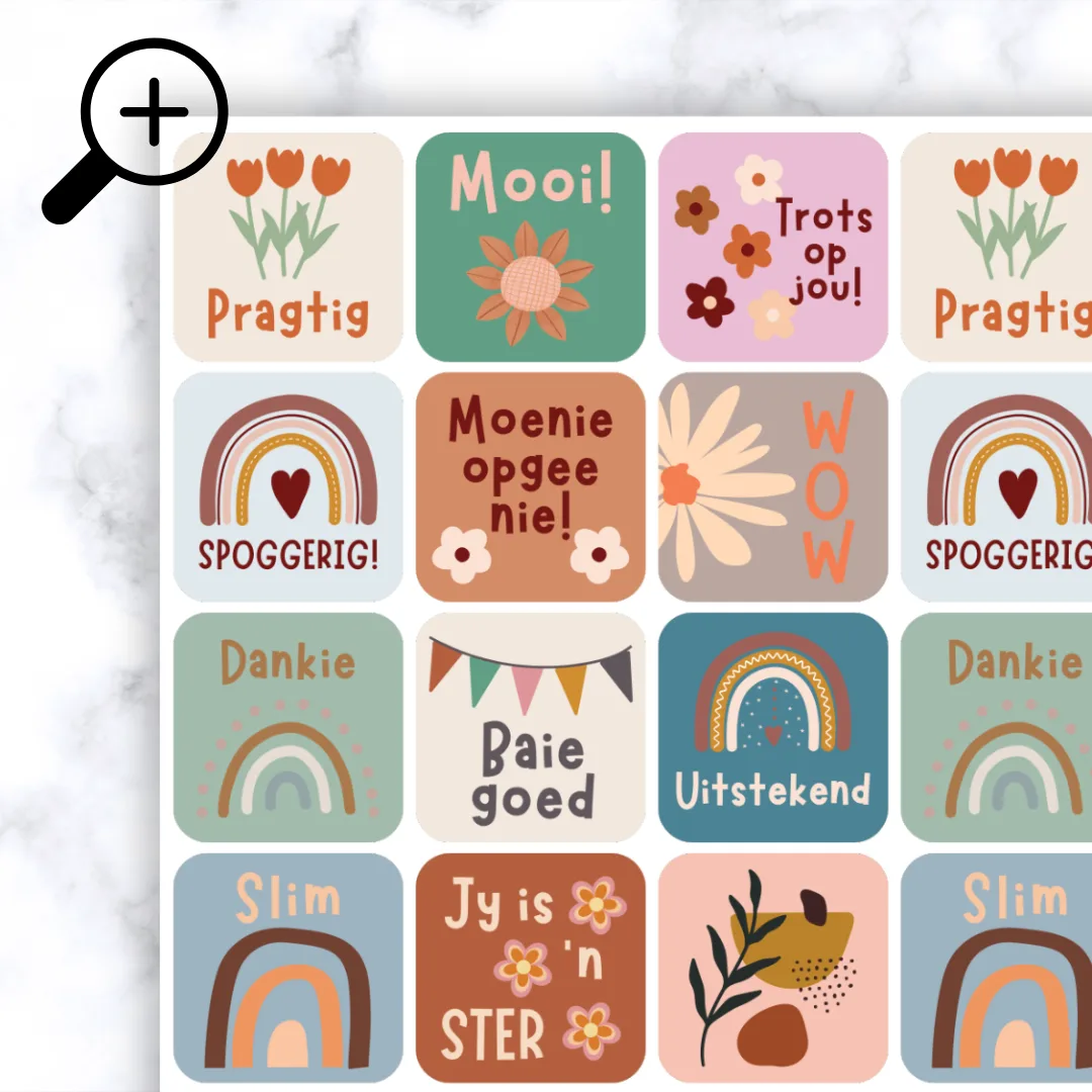 Boho Flowers Stickers - Image 3